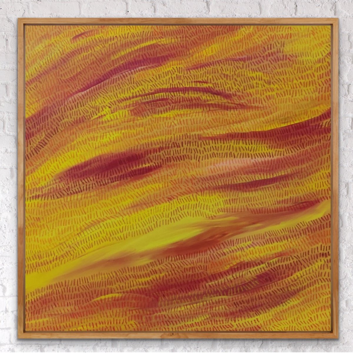 Abstract Landscape Painting By Ketki Fadnis, 36 X 36", Radiance, Original Artwork