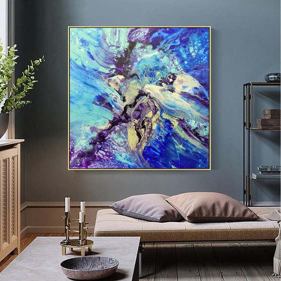 The flight of the Eagle - Large modern abstract painting art