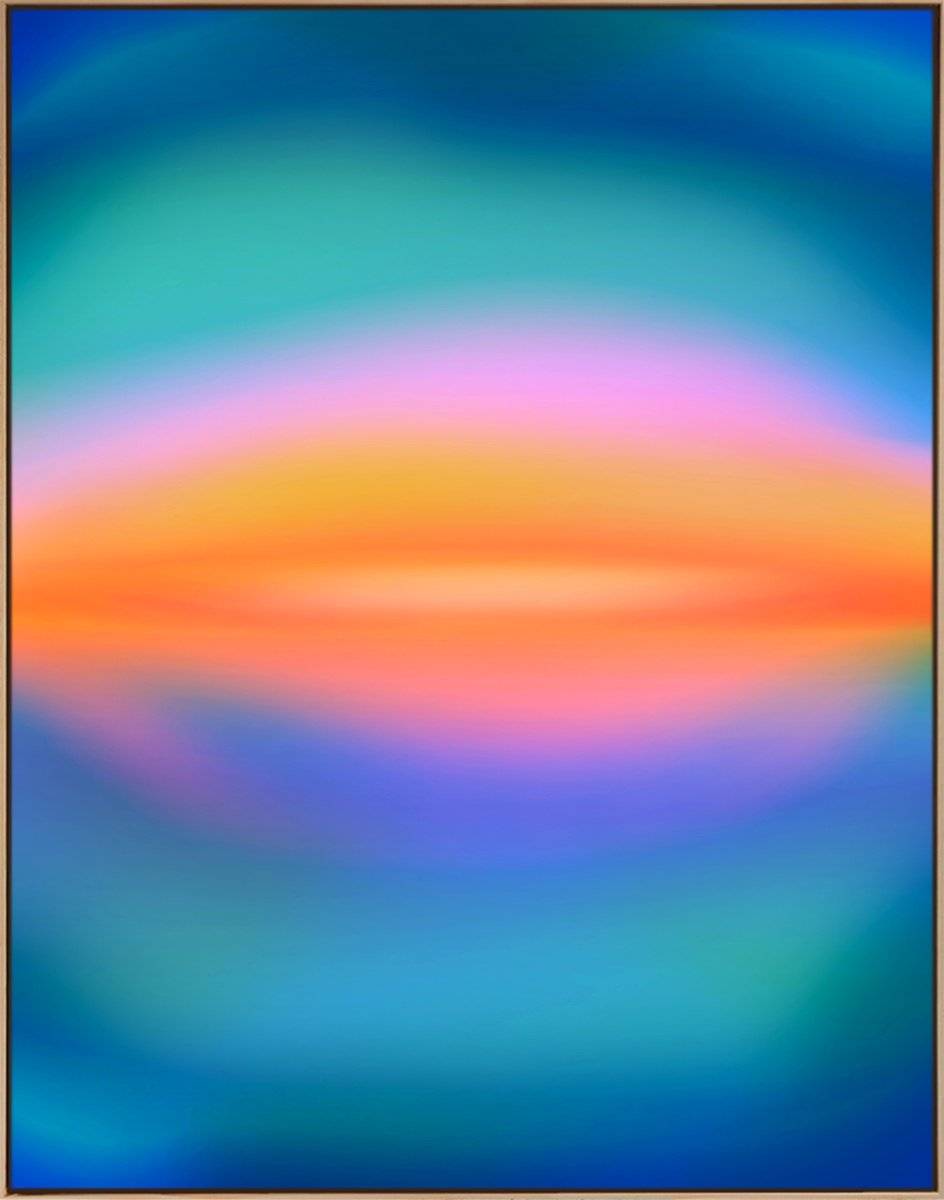 Abstract Landscape Acrylic Painting By Jonas Peres, 49 X 63, Sweet Soul, Study 5, Original Artwork