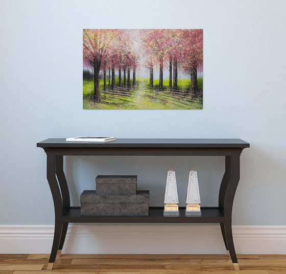 Light Through Spring Blossom Trees