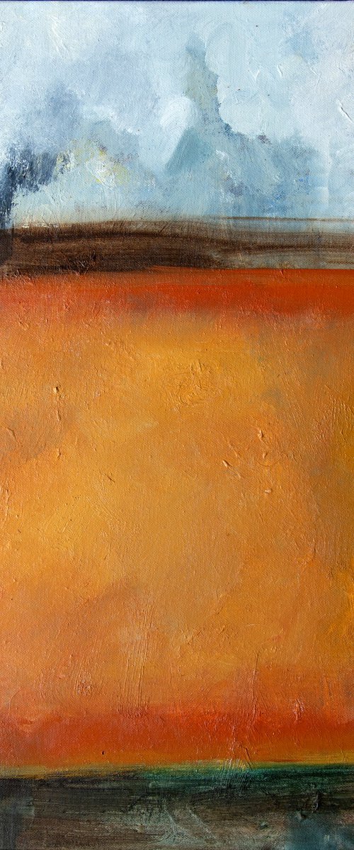 Mountain Field; Orange by Elizabeth Anne Fox
