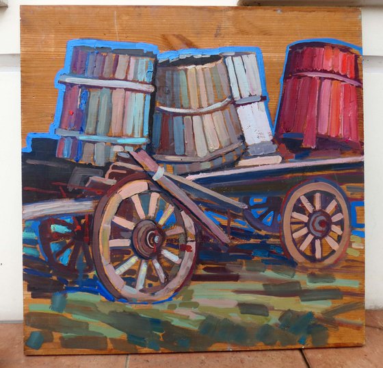 Wooden vehicle Painting