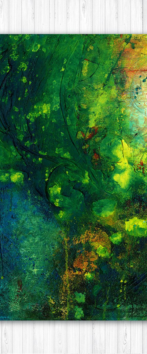 Mystical Secrets - Textural Abstract Painting by Kathy Morton Stanion by Kathy Morton Stanion