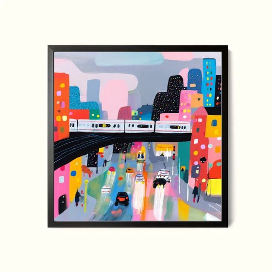 Moonlit Moscow Street