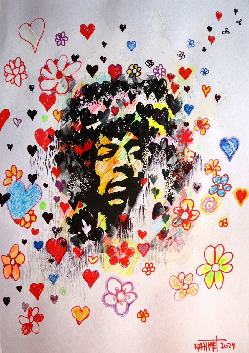 Impressionistic Botanical Acrylic Painting By Rakhmet Redzhepov, 17 X 23", Fantasy With Flowers 183, Original Artwork