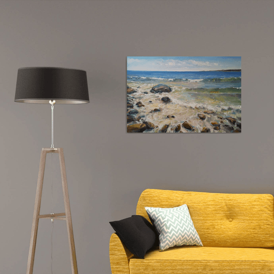 Returning to the summer beach #3 (24x36×1.5")