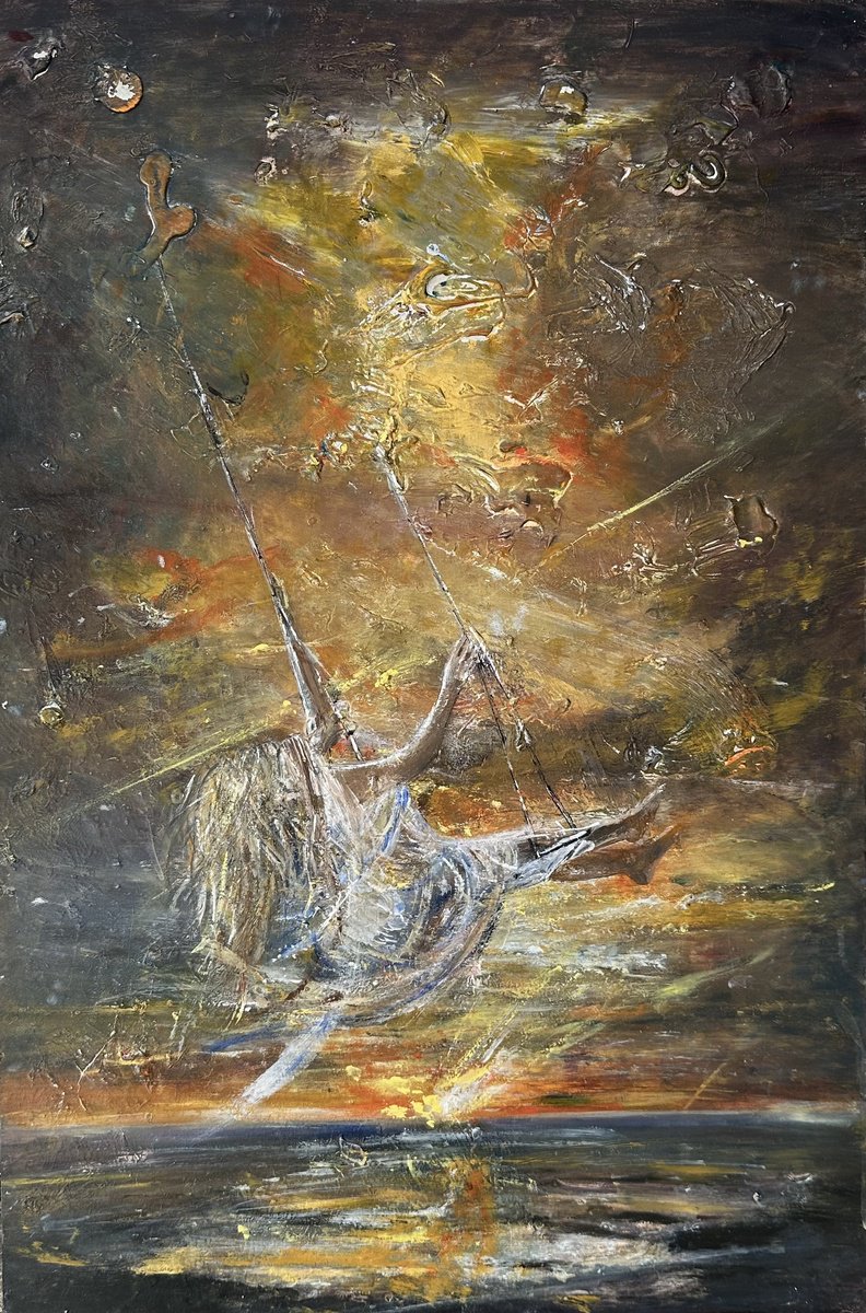 Impressionistic Landscape Oil Painting By Snezana Djordjevic, 16 X 24", Child In Me, Original Artwork