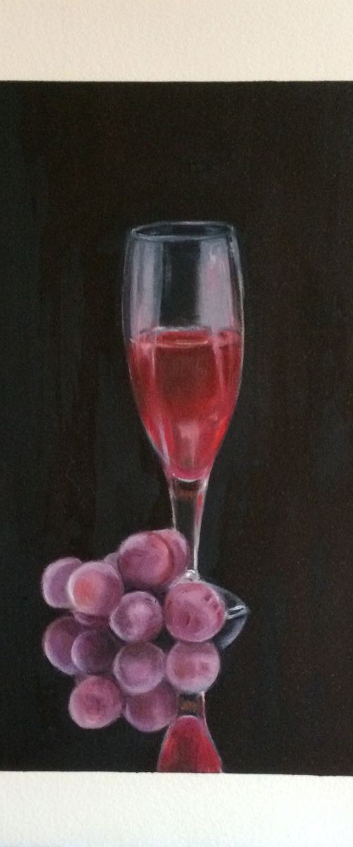 Grape wine for dinner by Ira Whittaker