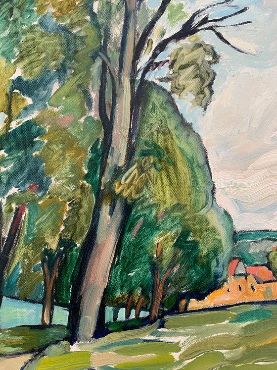 Alley with a Dead Tree