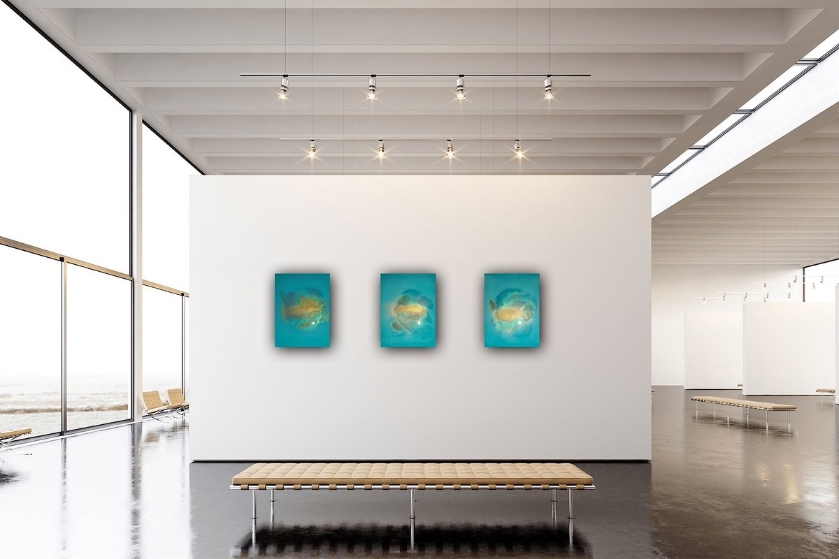 Organic Abstract Painting By Ana Hefco, 54 X 24, Elysium, Original Artwork