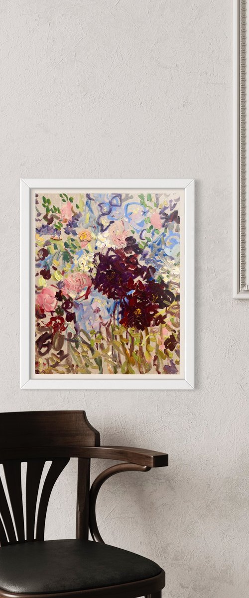 Garden flowers by Lilia Orlova-Holmes