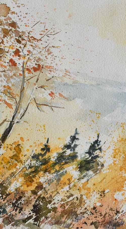 Autumn watercolor by Pol Henry Ledent