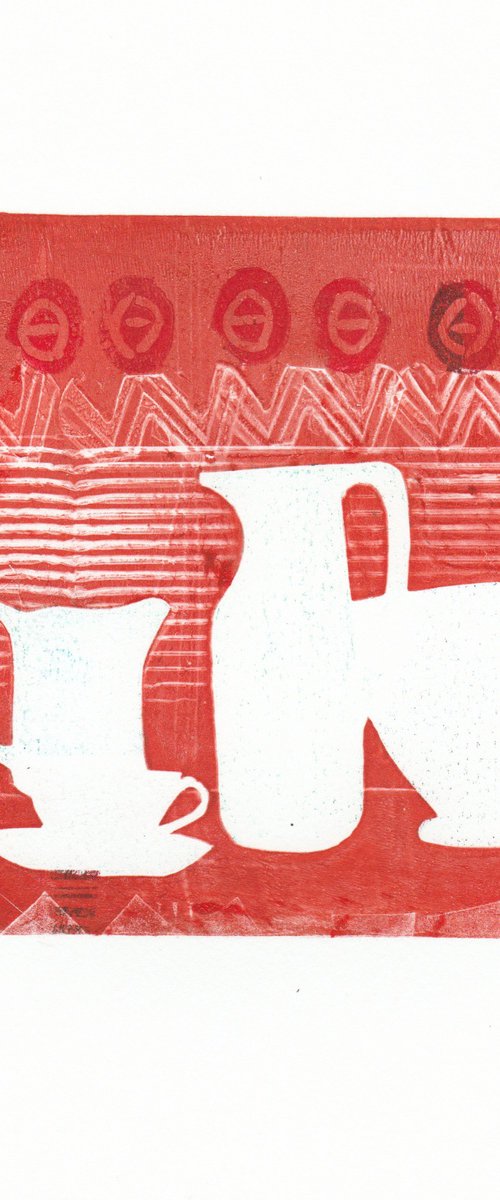 Monoprint - Still life no. 18 by Hilde Hoekstra