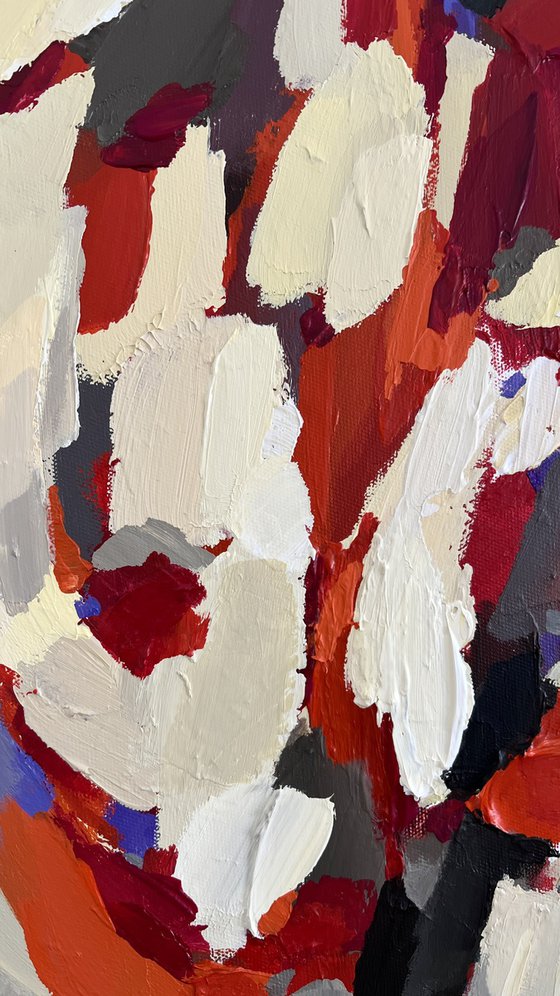 KALEIDOSCOPE/Round abstract acrylic painting