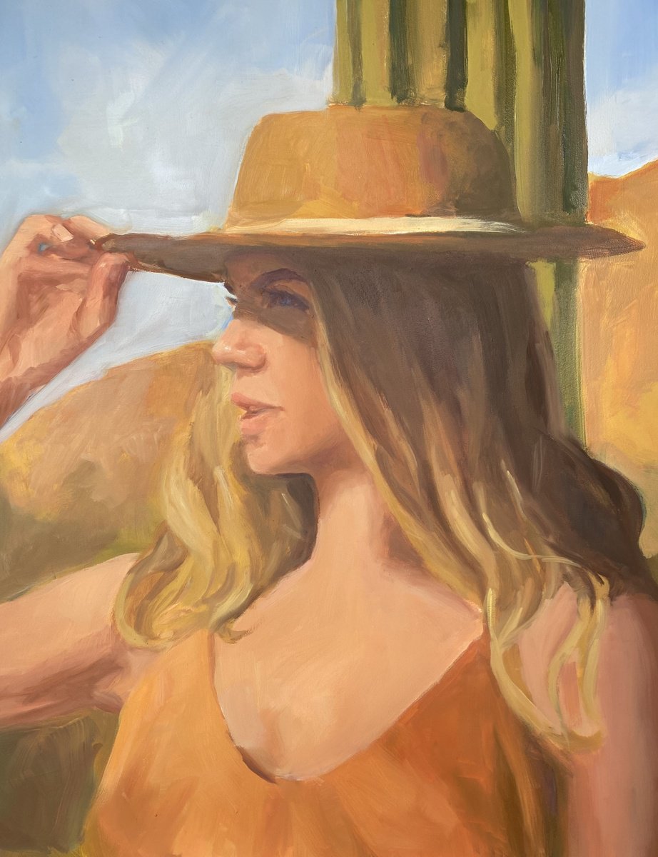 Oil Painting , Golden Hour By Leslie Singer, 16 X 20, Artwork For Sale On Artfinder