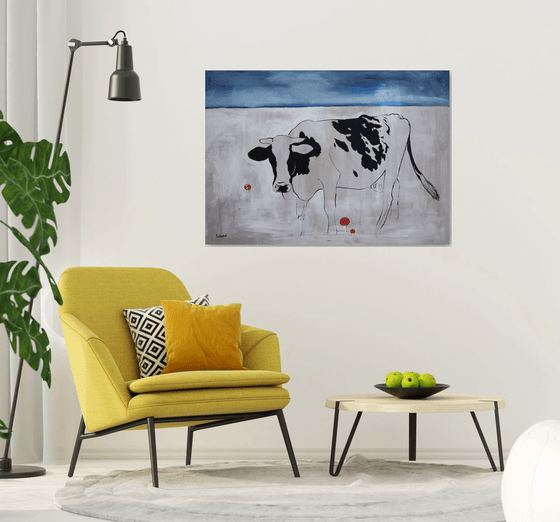 Cow and Red Toadstools
