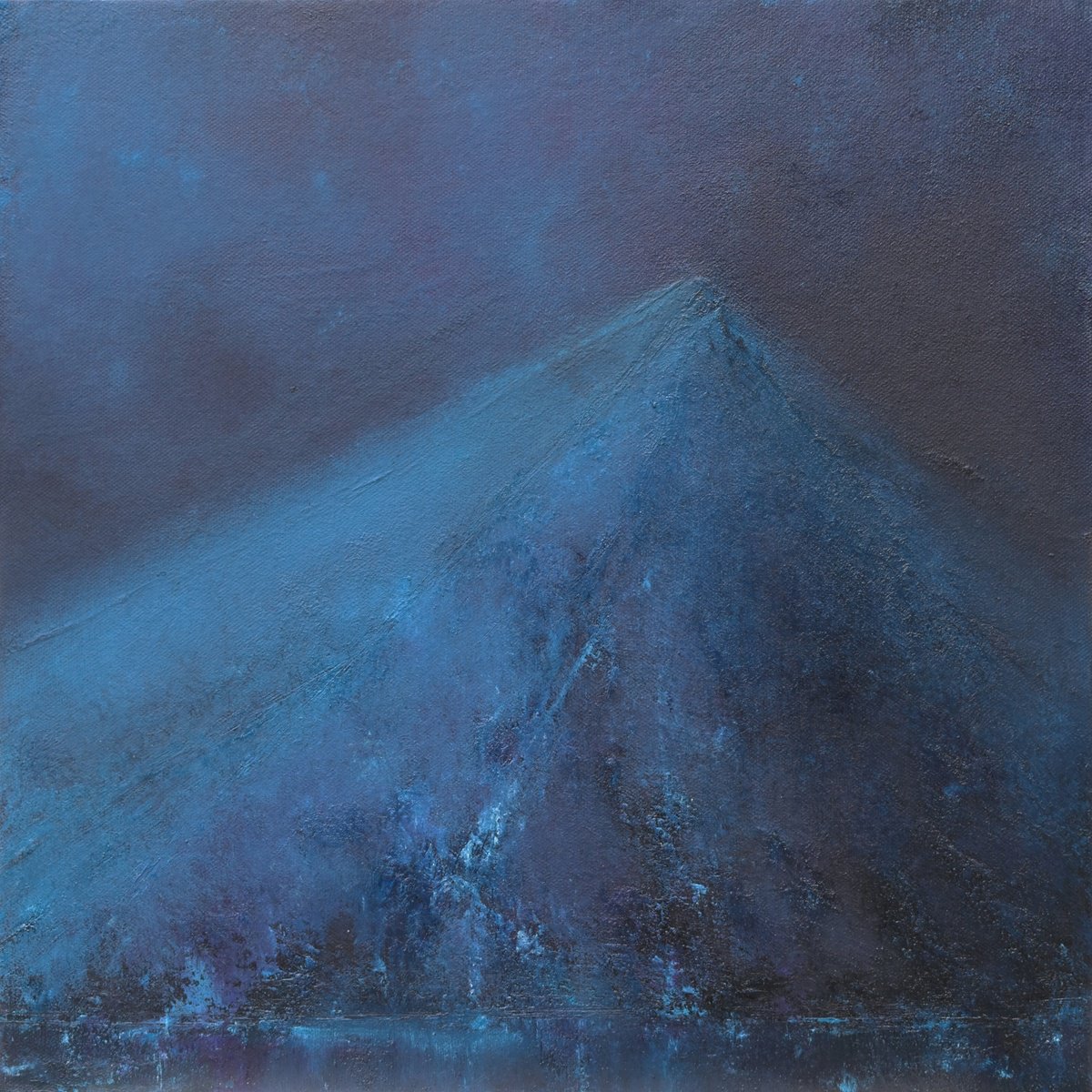 Howard Sills | Original Oil Painting | Blue Midnight At The Fjord | 40 X 40Cm | Artwork For Sale On Artfinder