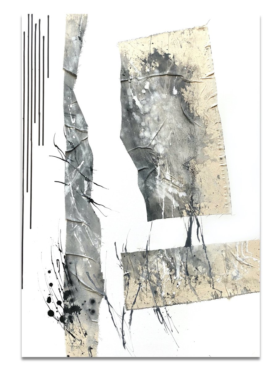 Abstract Painting By Cristina Dalla Valentina, 28 X 39, Free Thoughts /5, Original Artwork