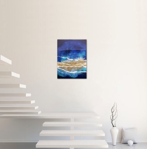 "Between Waves" Seascape Painting by Ana Hefco