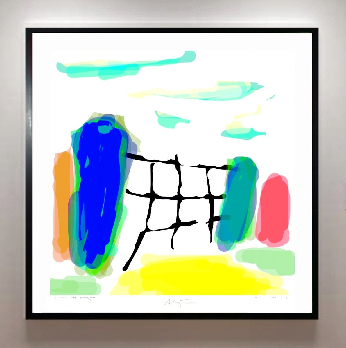 Expressive Portrait Giclee Print By Alejos, 17 X 17, Censure, Original Artwork