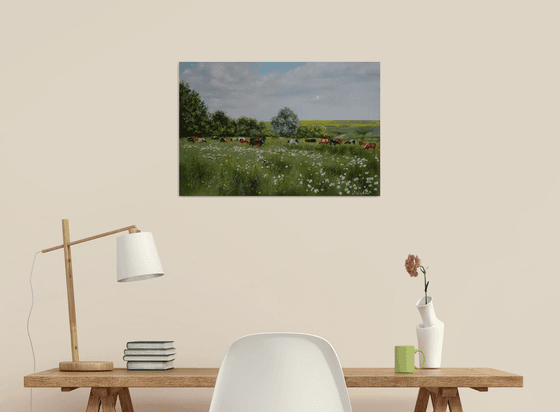 Meadow Landscape with Cattle