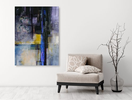 Secret Story 1 - Large Abstract Painting by Kathy Morton Stanion