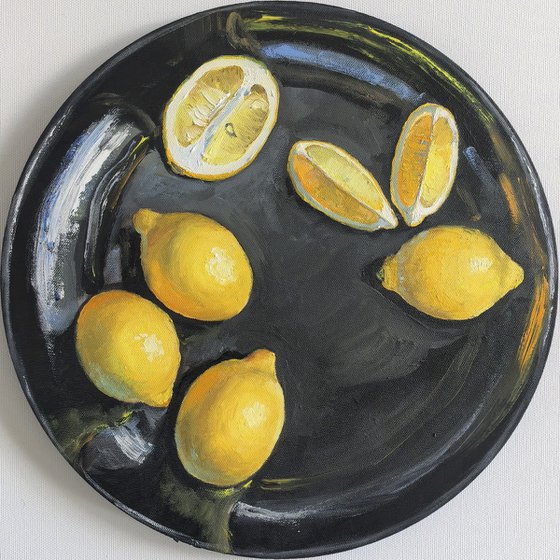 Lemons on plate