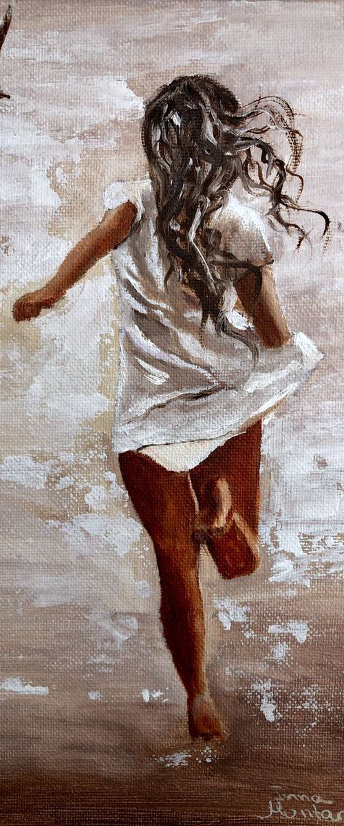 Chasing seagulls by Inna Montano