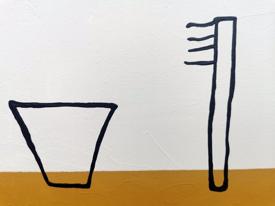 XXXI - 1 Toothbrush cup and toothbrush