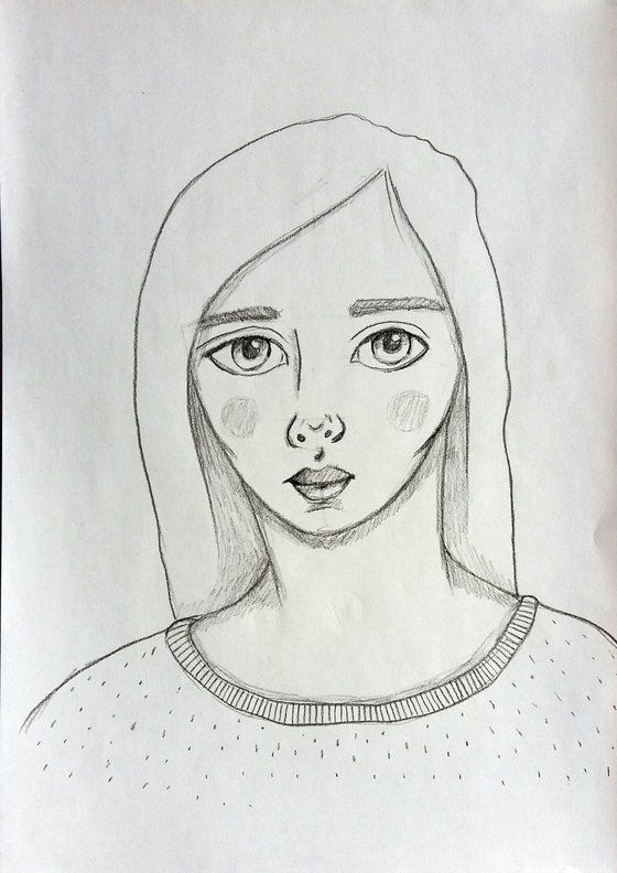 Portrait - Original Charcoal Drawing