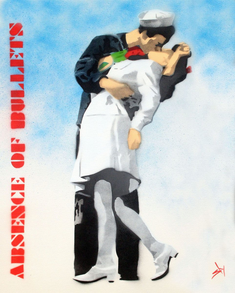 Urban And Pop Painting , Absence Of Bullets (Bc). By Juan Sly, 23 X 30, Artwork For Sale On Artfinder