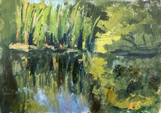 By the pond