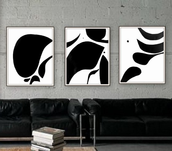 Set of 3. Abstract Artwork.