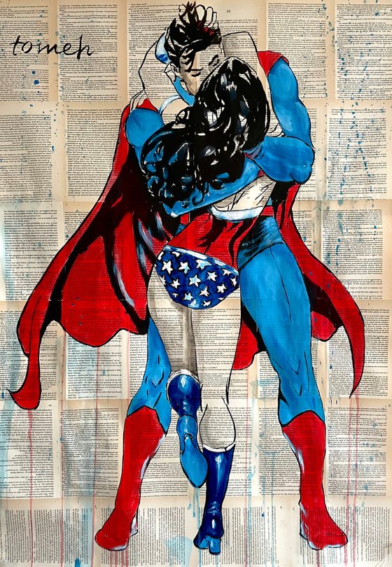 The Kiss ( superman & wonder women )