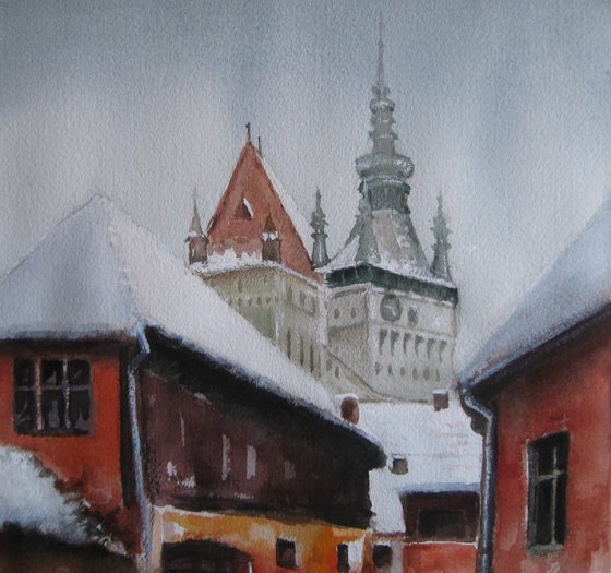 Winter in the medieval city