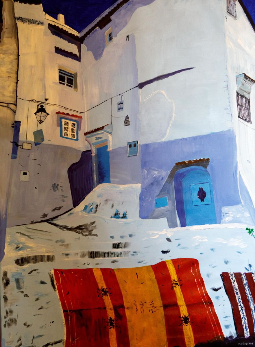  Carpets For Sale, Chefchaouen, Morocco By Phil Smith, 35 X 47, Artwork For Sale On Artfinder