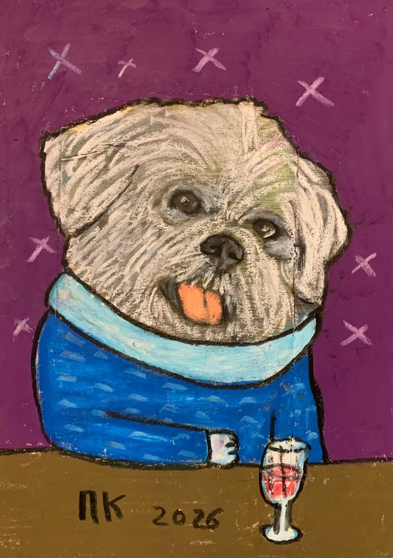 Drinking dog #165