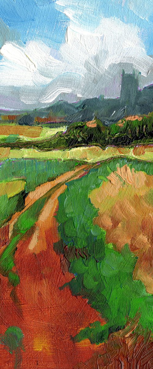 Coastal Path to Blakeney - Miniature Landscape by Mary Kemp