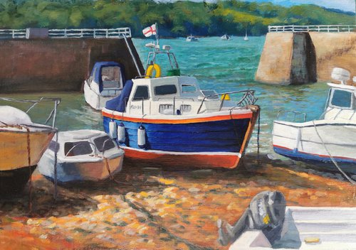 Boats at Mutton Cove (Plymouth) by David Fernandez Giron