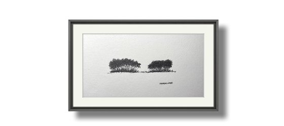 Trees in Pen and Ink - Norfolk Landscape English Countryside