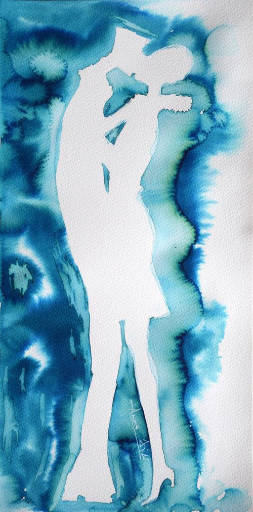Love in the air / Series of ink painting on paper by Anna Sidi-Yacoub