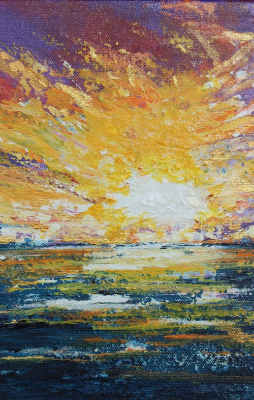 Sunset seascape explosion by Deborah Jayne Palmer