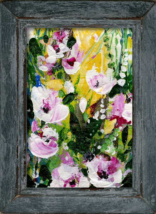 Meadow Magic 4 - Framed Floral Painting by Kathy Morton Stanion by Kathy Morton Stanion