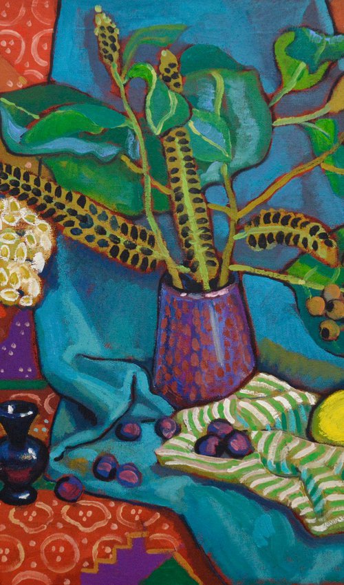 Still life with Phytolacca by Mykola Kozlovsky