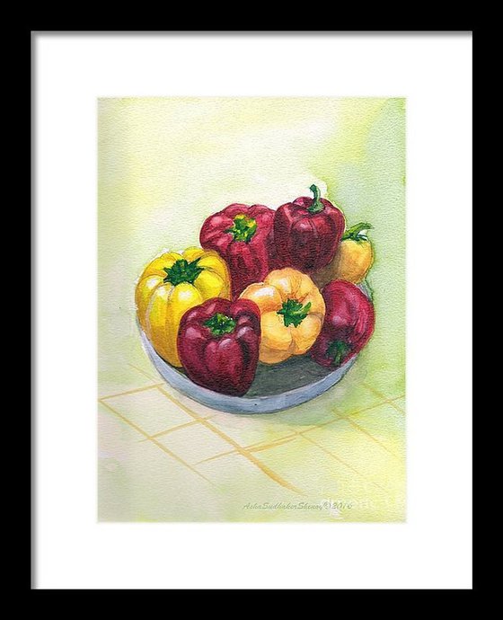 Still life with Seven Bell Peppers