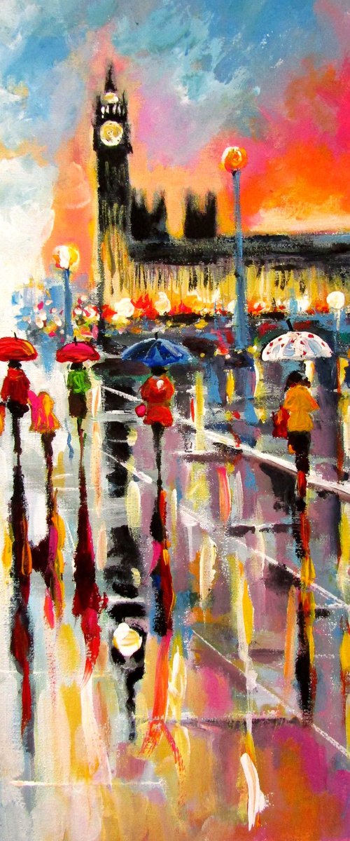 London in the rain by Kovács Anna Brigitta