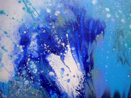 "Blue composition" Abstract painting 60 x 80cm