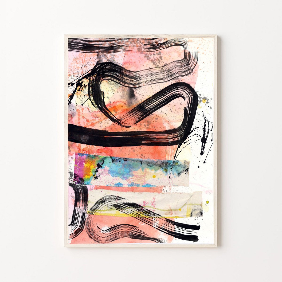 Urban And Pop Abstract Painting By Poovi Art, 18 X 24", Conversations 03, Original Artwork