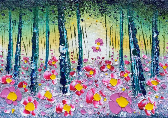 "Lime Forest & Flowers in Love"