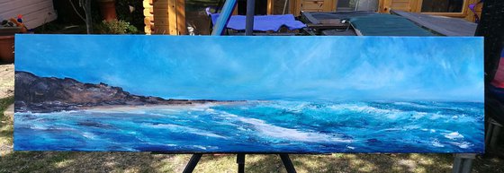 Coastal Dreams - Blue, Panoramic, Cornwall, Scotland, Coast, Seascape